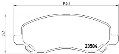 Комплект гальмівних колодок з 4 шт. дисків Brembo P54030