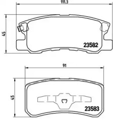 Комплект гальмівних колодок з 4 шт. дисків Brembo P54031