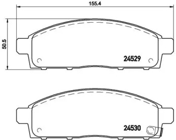 Комплект гальмівних колодок с 4 шт. дисків Brembo P54038