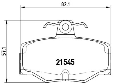Комплект тормозных колодок Brembo P56024