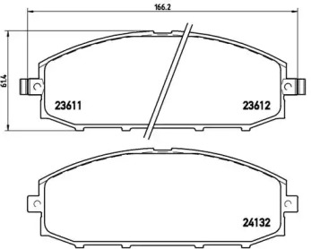 Тормозные колодки Brembo P56041