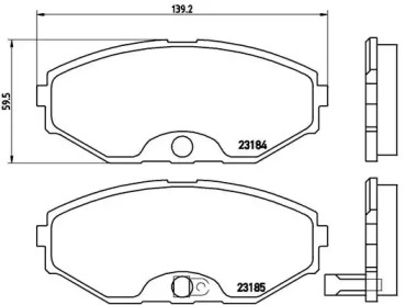 Комплект гальмівних колодок з 4 шт. дисків Brembo P56045
