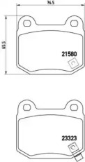 Комплект гальмівних колодок с 4 шт. дисків Brembo P56048