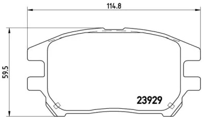 Комплект гальмівних колодок з 4 шт. дисків Brembo P56050