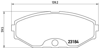 Комплект гальмівних колодок з 4 шт. дисків Brembo P56052