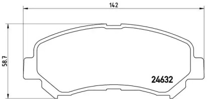 Комплект тормозных колодок Brembo P56062