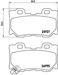 Комплект гальмівних колодок с 4 шт. дисків Brembo P56085