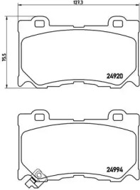 Комплект гальмівних колодок с 4 шт. дисків Brembo P56089
