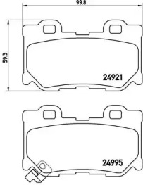 Комплект гальмівних колодок с 4 шт. дисків Brembo P56095