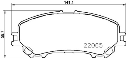 Комплект гальмівних колодок с 4 шт. дисків Brembo P56100