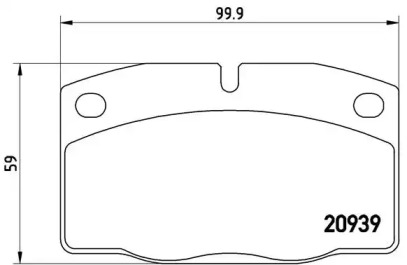 Комплект гальмівних колодок с 4 шт. дисків Brembo P59005