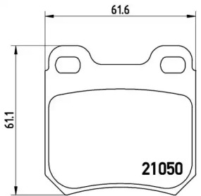 Комплект гальмівних колодок с 4 шт. дисків Brembo P59014