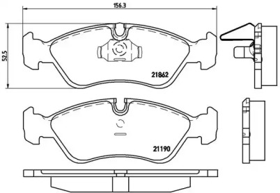 Комплект гальмівних колодок з 4 шт. дисків Brembo P59017