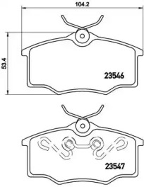 Комплект гальмівних колодок с 4 шт. дисків Brembo P59034