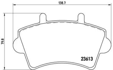 Комплект гальмівних колодок с 4 шт. дисків Brembo P59039
