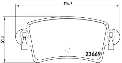 Комплект гальмівних колодок с 4 шт. дисків Brembo P59040