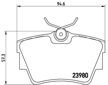 Комплект гальмівних колодок с 4 шт. дисків Brembo P59041