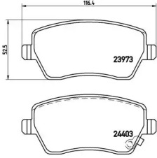 Комплект гальмівних колодок с 4 шт. дисків Brembo P59050