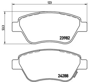 Комплект гальмівних колодок з 4 шт. дисків Brembo P59051