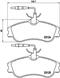 Комплект гальмівних колодок с 4 шт. дисків Brembo P61060
