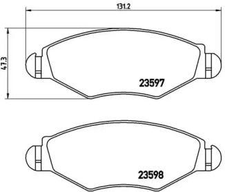 Тормозные колодки Brembo P61063