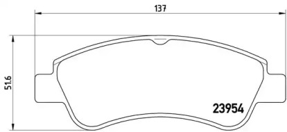 Комплект гальмівних колодок з 4 шт. дисків Brembo P61066