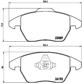 Комплект гальмівних колодок с 4 шт. дисків Brembo P61076