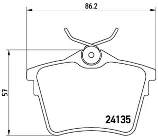 Комплект гальмівних колодок с 4 шт. дисків Brembo P61079