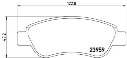 Комплект гальмівних колодок з 4 шт. дисків Brembo P61081