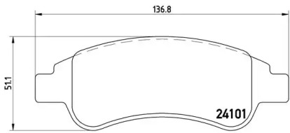 Комплект гальмівних колодок с 4 шт. дисків Brembo P61082