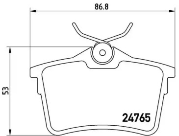Комплект гальмівних колодок с 4 шт. дисків Brembo P61084