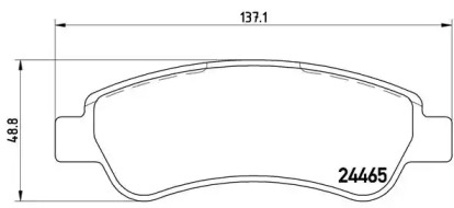 Комплект гальмівних колодок с 4 шт. дисків Brembo P61091