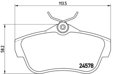 Комплект гальмівних колодок с 4 шт. дисків Brembo P61095