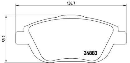 Комплект гальмівних колодок с 4 шт. дисків Brembo P61103