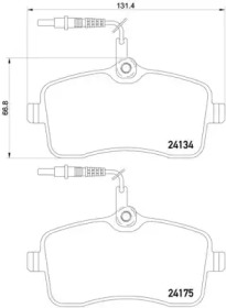 Комплект гальмівних колодок з 4 шт. дисків Brembo P61109