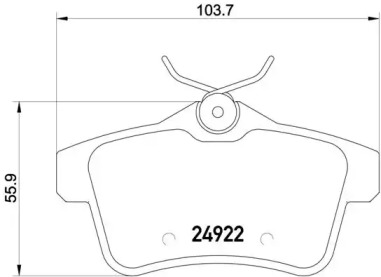 Комплект гальмівних колодок с 4 шт. дисків Brembo P61114