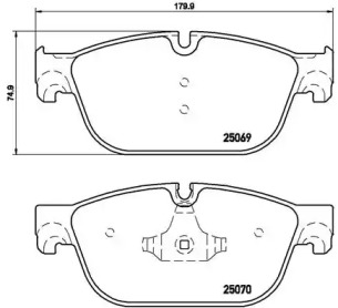 Комплект гальмівних колодок с 4 шт. дисків Brembo P61115
