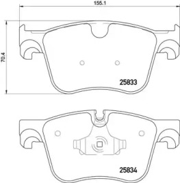 Комплект тормозных колодок Brembo P61123