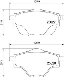 Гальмівні колодки Brembo P61124