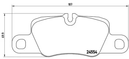 Комплект гальмівних колодок с 4 шт. дисків Brembo P65020