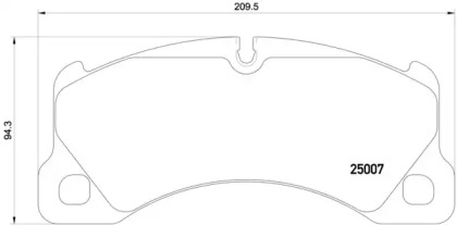 Комплект гальмівних колодок с 4 шт. дисків Brembo P65021