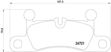Комплект гальмівних колодок з 4 шт. дисків Brembo P65027