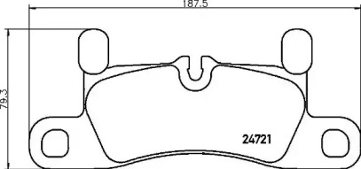 Комплект гальмівних колодок з 4 шт. дисків Brembo P65030