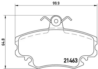 Комплект гальмівних колодок с 4 шт. дисків Brembo P68008