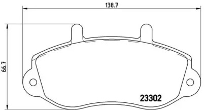 Комплект гальмівних колодок с 4 шт. дисків Brembo P68025