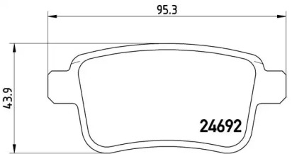 Комплект гальмівних колодок з 4 шт. дисків Brembo P68043