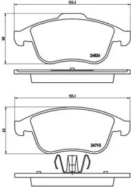 Комплект гальмівних колодок с 4 шт. дисків Brembo P68047