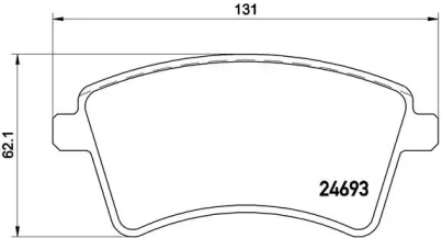 Комплект гальмівних колодок с 4 шт. дисків Brembo P68053