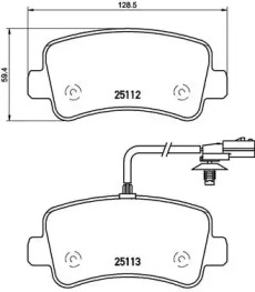 Комплект гальмівних колодок с 4 шт. дисків Brembo P68063