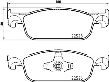 Комплект гальмівних колодок з 4 шт. дисків Brembo P68065